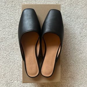 Madewell Square Toe Flat Mules New in Box